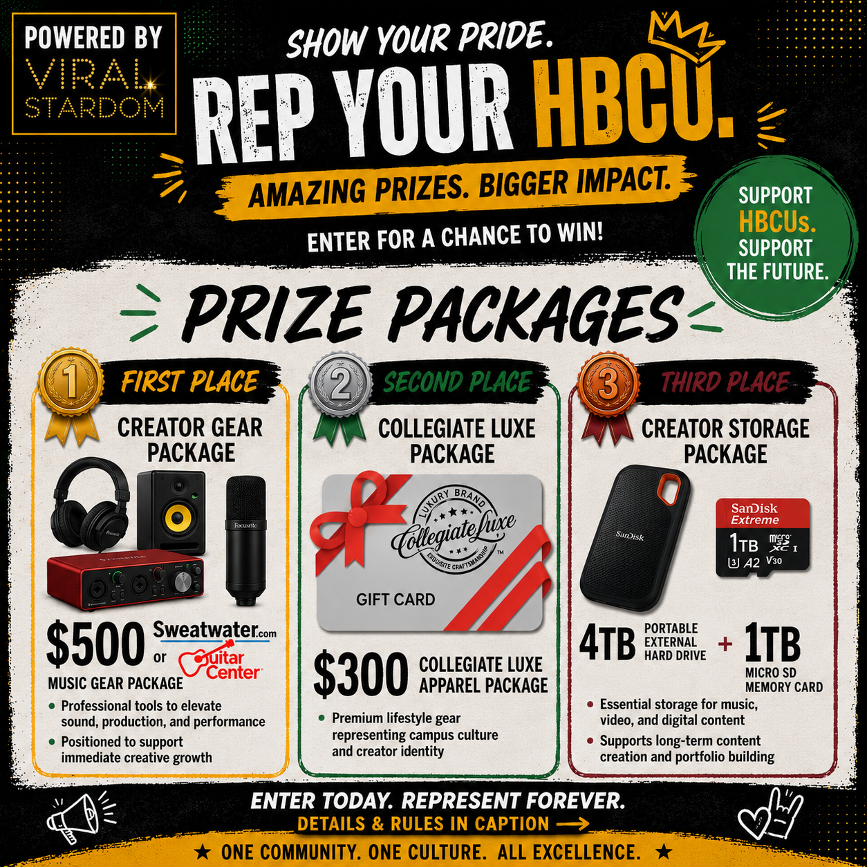 Rep Your HBCU prize packages